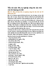 Tiểu sử cuộc đời, sự nghiệp sáng tác của nhà văn Võ Quảng chi tiết