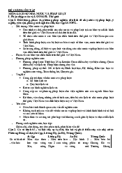Đề cương ôn tập tổng hợp - Lịch sử Nhà nước và Pháp Luật | Trường Đại học Luật, Đại học Quốc gia Hà Nội