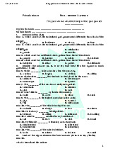 Ôn tập giữa học kì I - Friends Plus 6 FP 6 - Review/Test 2 môn English Studies| Trường Đại học Thăng Long