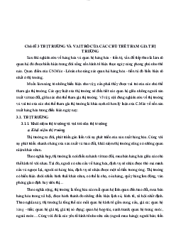 Chủ đề 3 - Kinh tế chính trị Mác-Lênin | Quản trị kinh doanh | Trường đại học Nha Trang