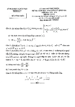 Đề chọn đội tuyển thi HSG QG môn Toán năm 2023 – 2024 sở GD&ĐT Hưng Yên