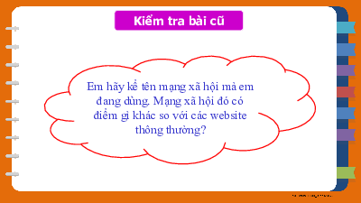 Bài giảng điện tử môn Tin học 7 Chủ Đề C Bài 2: Thực hành sử dụng mạng xã hội | Cánh diều