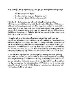 Thuật lại một việc làm góp phần giữ gìn trường lớp xanh sạch đẹp | Tập làm văn lớp 2 | Chân trời sáng tạo