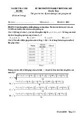 Đề thi thử tốt nghiệp THPT 2025 môn Toán Sở GD&ĐT Trà Vinh