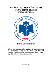 Báo cáo tiểu luận - Giáo Dục Quốc Phòng-An Ninh | Đại học Công nghiệp Thực phẩm Thành phố HCM