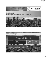 Chương 1: Tổng quan về luật kinh tế | Bài giảng luật kinh tế