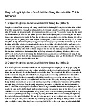 Đoạn văn ghi lại cảm xúc về bài thơ Sang thu của Hữu Thỉnh hay nhất | Ngữ văn 7