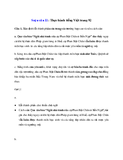 Thực hành tiếng Việt trang 92 | Soạn văn 11 Chân trời sáng tạo
