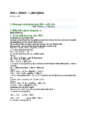 NH3 + H2SO4 → (NH4)2SO4 Hóa học 9