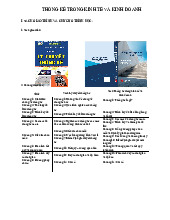 Tóm Tắt Chương Trình Học môn Thống kê trong kinh tế và kinh doanh | Trường Đại học Kinh tế Quốc dân