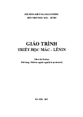GIÁO Trình TRIẾT HỌC MÁC Lênin Không Chuyên