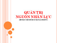 Tài liệu quản trị nguồn nhân lực | Trường Đại học Kiến Trúc TPHCM