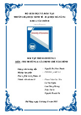 BÀI TẬP NHÓM CHƯƠNG 2 MÔN : THỊ TRƯỜNG & CÁC ĐỊNH CHẾ TÀI CHÍNH