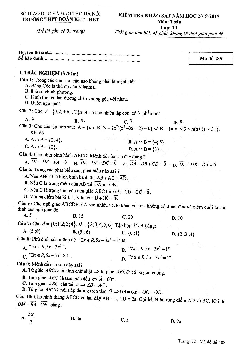 Đề kiểm tra khảo sát Toán 10 năm 2018 – 2019 trường THPT Đoàn Kết – HBT – Hà Nội