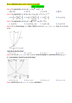 TOP 50 câu trắc nghiệm hàm số mũ và hàm số lôgarit mức vận dụng (giải chi tiết)