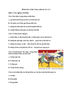Top 3 Đề thi Lịch sử Địa lý lớp 6 giữa học kì 1 Kết nối tri thức năm 2023 - 2024