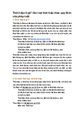 Thời hiệu là gì? Các loại thời hiệu theo quy định của pháp luật