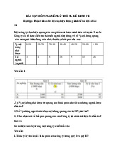 Bài tập Phân tích mức độ của hiện tượng kinh tế xã hội 4 môn Nguyên lý thống kê kinh tế  | Học viện Nông nghiệp Việt Nam