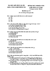 Đề Trắc nghiệm luyện kiến trúc máy tính - Kiến trúc máy tính | Trường Đại học Kiến trúc Hà Nội
