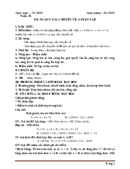 Giáo án số học Toán lớp 6 HK2 phương pháp mới 5 hoạt động