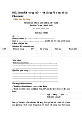 Mẫu đơn đặt hàng mới nhất bằng File Word và File excel