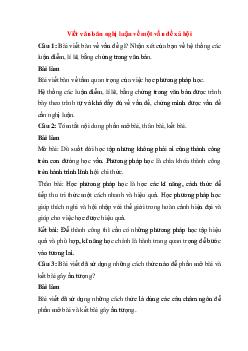 Soạn bài Viết văn bản nghị luận về một vấn đề xã hội | Ngữ văn 11 Chân trời sáng tạo