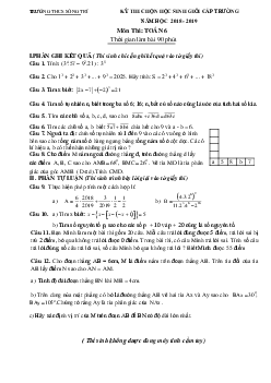 Đề học sinh giỏi Toán 6 cấp trường năm 2018 – 2019 trường THCS Sông Trí – Hà Tĩnh
