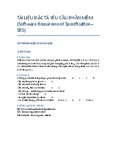 SRS Hệ Thống Quản Lý Kho Hàng: Yêu Cầu Phần Mềm Chi Tiết. Môn Kỹ thuật phần mềm | Đại học Trường Đại học Phenika.