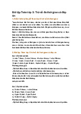 Bài tập Toán lớp 5: Trừ số đo thời gian có đáp án