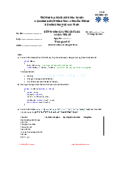 Đề thi Cấu trúc dữ liệu và giải thuật | Đại học Bách Khoa Hà Nội