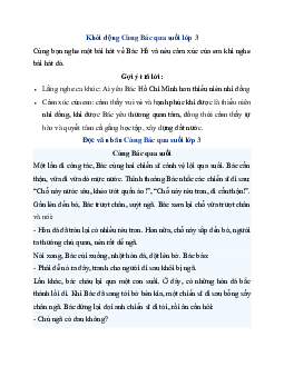 Giải SGK Tiếng Việt 3 trang 106, 107 Bài 24: Cùng Bác qua suối - Đọc | Kết nối tri thức
