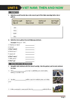 Bài Tập Tiếng Anh 9 Chương Trình Mới Bài 6: Viet Nam Then And Now (có lời giải)