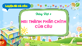 Giáo án điện tử  Tiếng Việt 4  -  Kết Nối Tri Thức:  Tuần 20: Hai thành phần chính của câu.