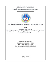 Bài tập cá nhân KTCT - Kinh tế Chính trị Mác-Lê Nin (KTCT01) | Đại học kinh tế quốc dân NEU