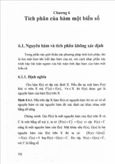 Giáo trình chương 6: Tích phân của hàm số một biến | Môn toán cao cấp