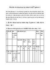 Đề thi giữa học kì 1 Khoa học tự nhiên 8 Kết nối tri thức 2025