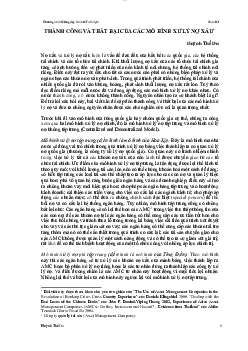 Thành công và thất bại của các mô hình xử lý nợ xấu