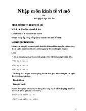 Nhập môn kinh tế vĩ mô - Môn Kinh tế vĩ mô - Đại Học Kinh Tế - Đại học Đà Nẵng
