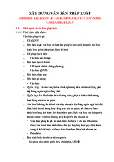 XÂY DỰNG VĂN BẢN PHÁP LUẬT CHƯƠNG 1: KHÁI QUÁT VỀ VĂN BẢN PHÁP LUẬT | Môn Xây dựng văn bản pháp luật - Học viện Hành chính Quốc gia