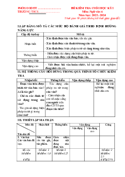 Đề thi học kì 1 môn Ngữ văn 6 năm 2023 - 2024 sách Kết nối tri thức với cuộc sống | Đề 2