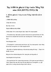 Đề thi Tiếng Việt lớp 4 Giữa học kì 1 năm 2025 tải nhiều nhất