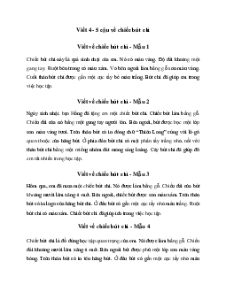 Tập làm văn lớp 2: Viết 4 - 5 câu về chiếc bút chì (20 mẫu | Chân trời sáng tạo
