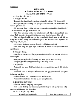 Bài 23: Tôi yêu em - Tiết 1+2 | Giáo án Tiếng Việt 3 | Kết nối tri thức