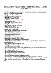 300 Câu Hỏi Trắc Nghiệm Triết Học Mác - Lênin Kèm Đáp Án | Trường Đại học Thương Mại