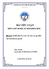 Sự biến đổi về cơ cấu, cấu trúc của gia đình Việt Nam thời kỳ quá độ | Tiểu luận môn Chủ nghĩa xã hội Neu