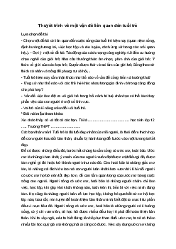 Soạn bài Thuyết trình về một vấn đề liên quan đến tuổi trẻ | Ngữ Văn 12 Kết nối tri thức (Tập 1)