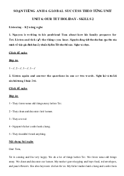Tiếng Anh lớp 6 unit 6 Skills 2