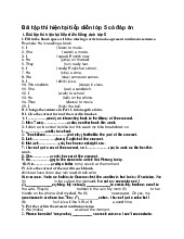 Bài tập thì hiện tại tiếp diễn lớp 5 có đáp án - Tiếng Anh 5