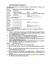 Hợp đồng góp vốn.Trường Đại học Kinh tế – Luật, Đại học Quốc gia Thành phố Hồ Chí Minh
