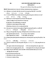 Đề thi thử tốt nghiệp THPT 2025 môn Lịch sử bám sát đề minh họa - Đề 2